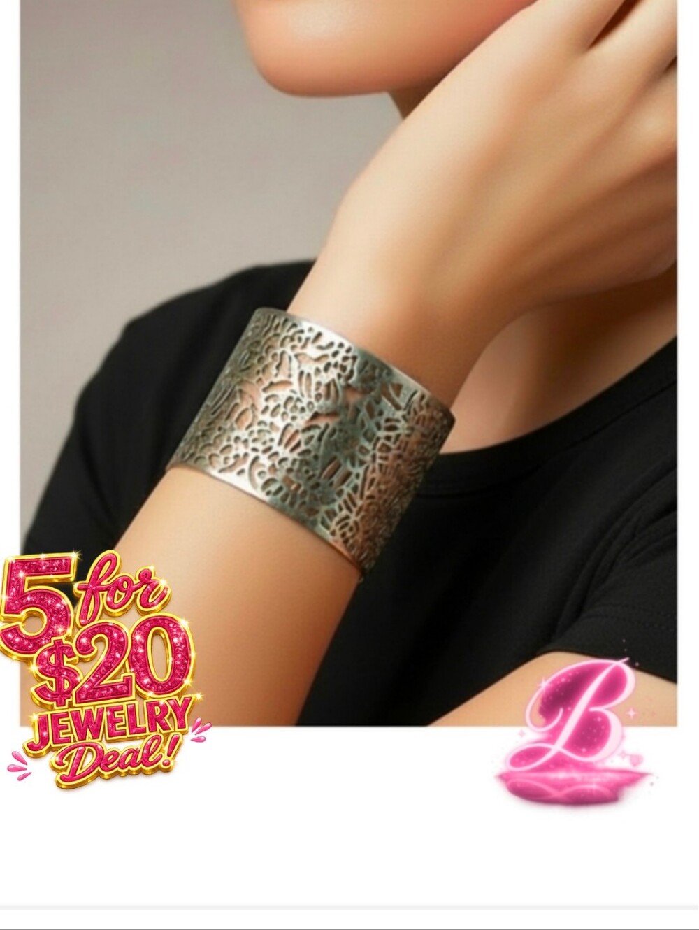 5/$20 Laser Cut Cuff Bracelet